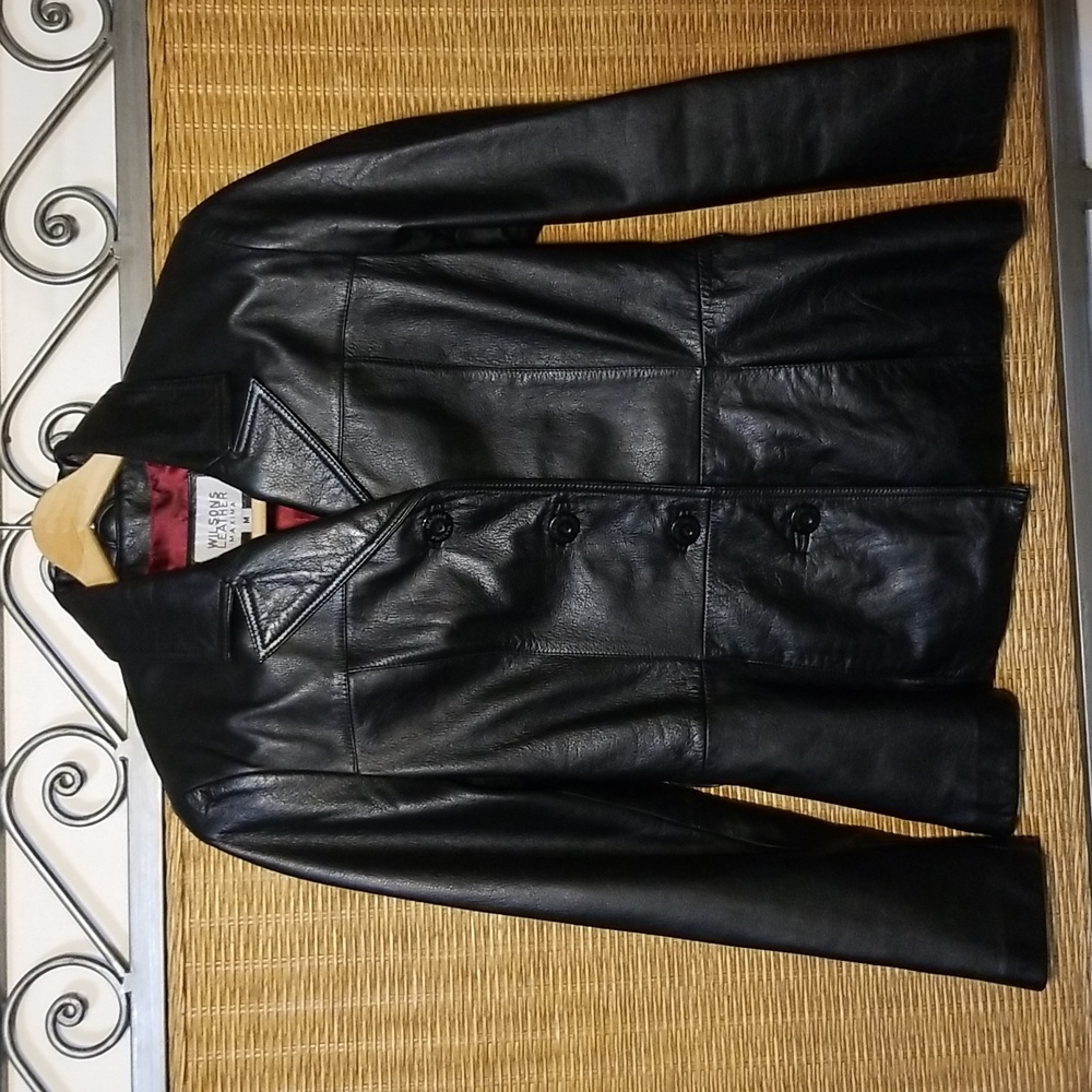 Wilson's,womens black leather jacket.